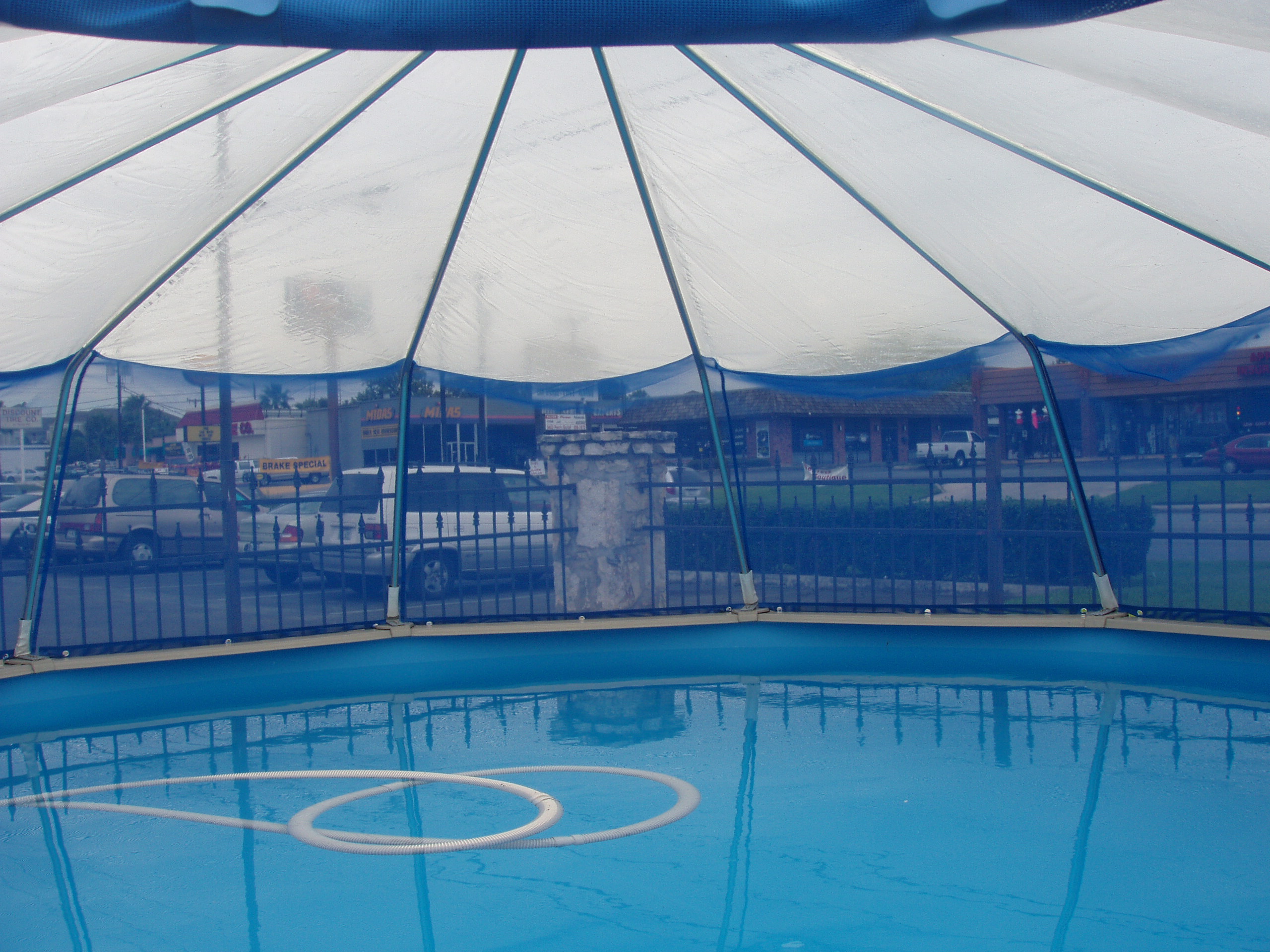 Details about   Round Hard-Wall Swimming Pool Cover Fabrico Sundome-28' Diam./21 panels-USA MADE 