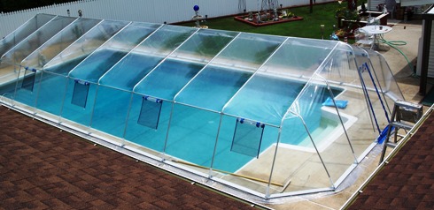 Details about   Round Hard-Wall Swimming Pool Cover Fabrico Sundome-21' Diam./15 panels-USA MADE 